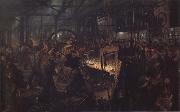 Adolph von Menzel The Iro-Rolling Mill painting